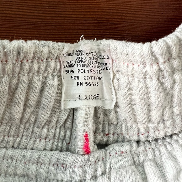 Vintage 90s Gray Sweat Shorts Graphic Retro Gym Y2K Streetwear Size Large - Picture 5 of 7